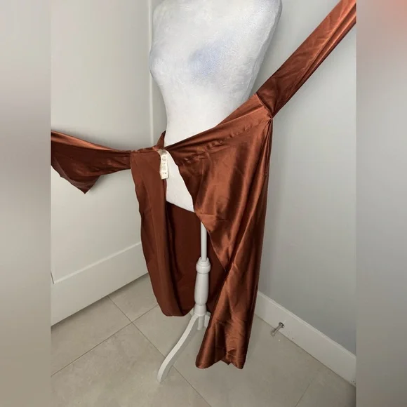 Johanna Ortiz Magical Feeling Midi Skirt in Dark Caramel - Picture 8 of 12